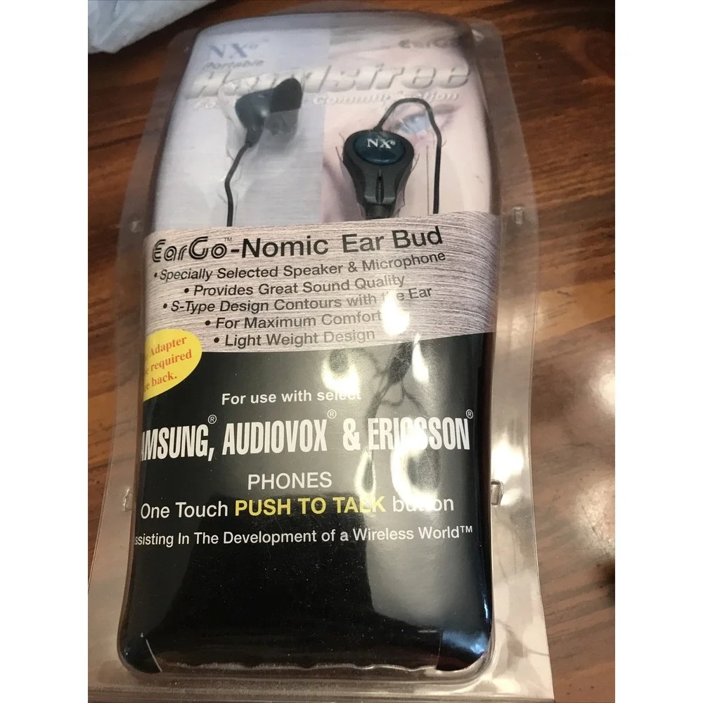 Hands Free Ear Go Nomic Ear Bud push to talk for cell phone